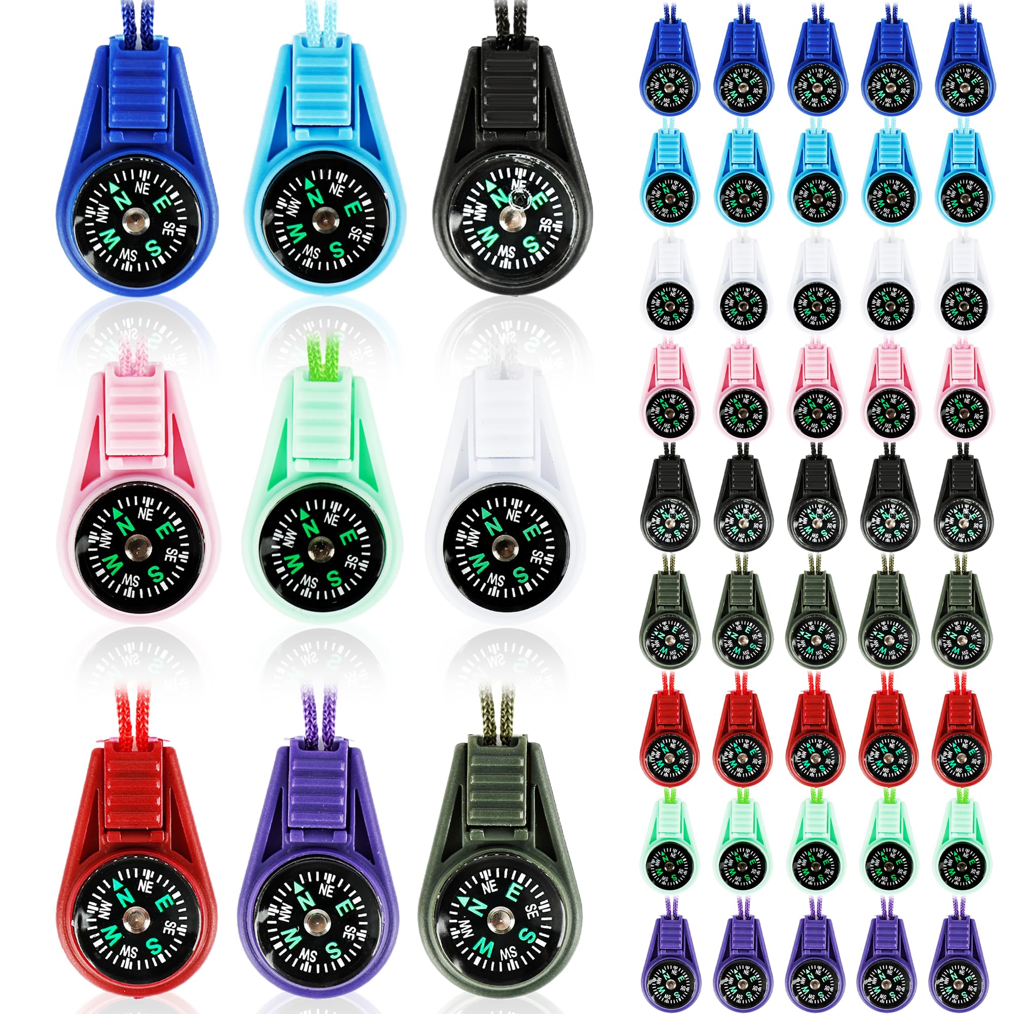 Compass Keychain Mini - 54pcs Mini Pocket Compass Keychain Set