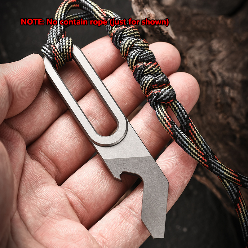 Titanium Pry Bar - Titanium Alloy Multifunctional Keychain, Bottle Opener,