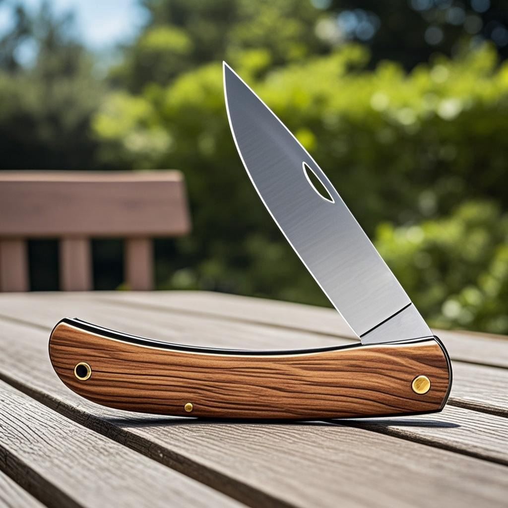 Rosewood Handle Pocket Knife S - Edc Carry Pocket Knife ulasan dan harga