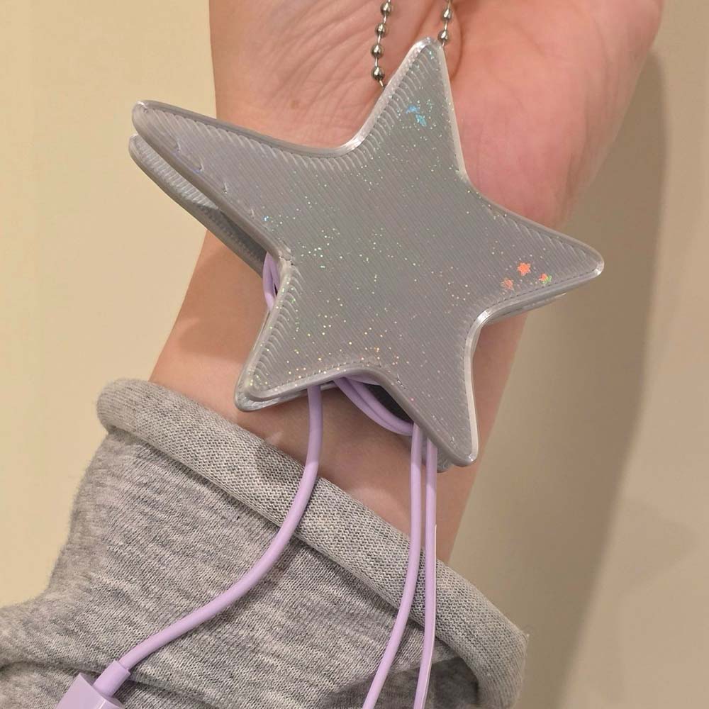 3D Star Cable Winder, Y2K Cute - Cable Winder Keychain ulasan dan harga