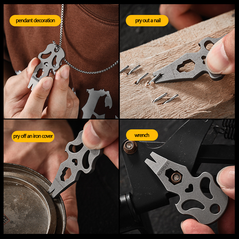 Multifunctional Hex Key Wrench - Titanium Pry Bar ulasan dan harga