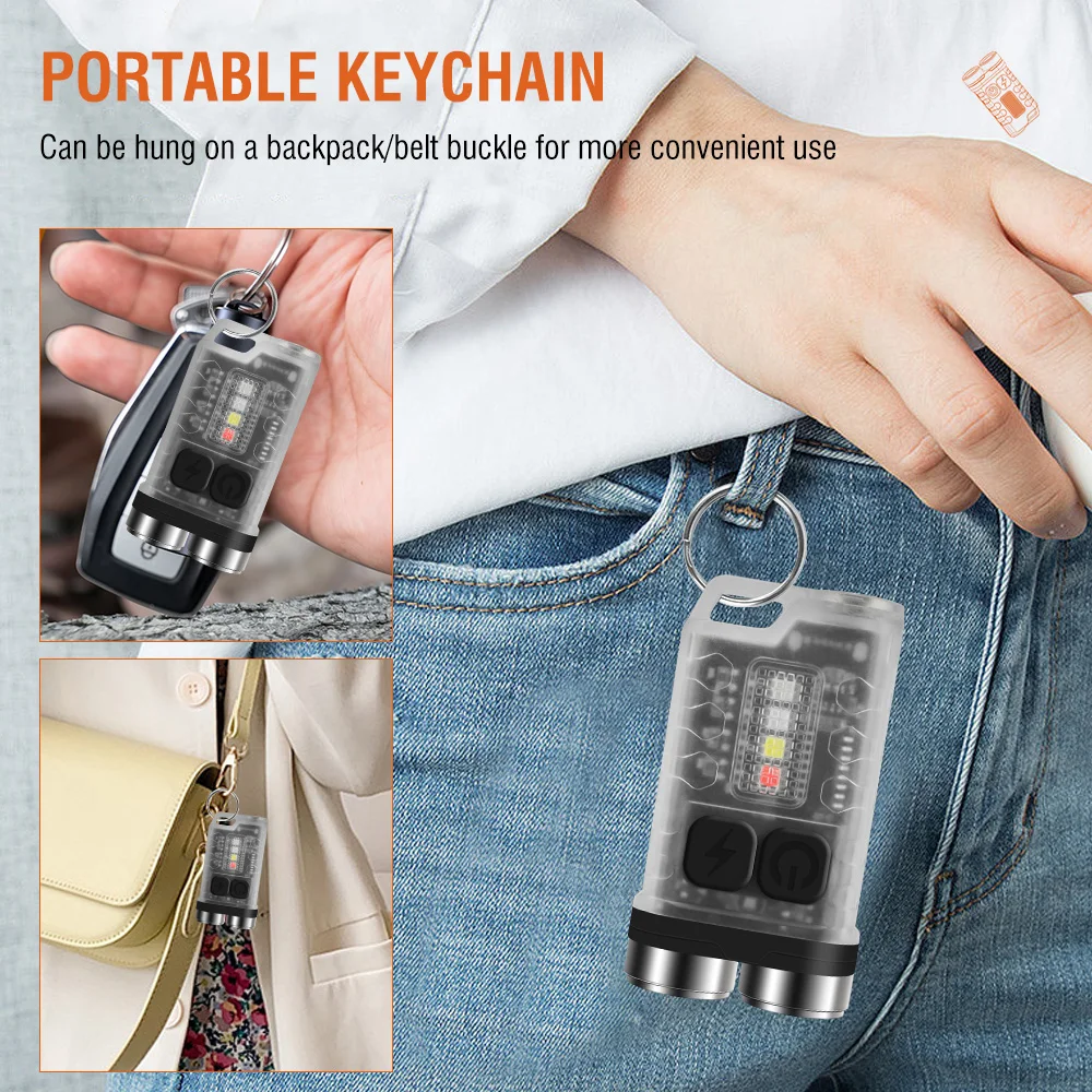 BORUiT V3 LED Keychain Portabl - Keychain Flashlight ulasan dan harga