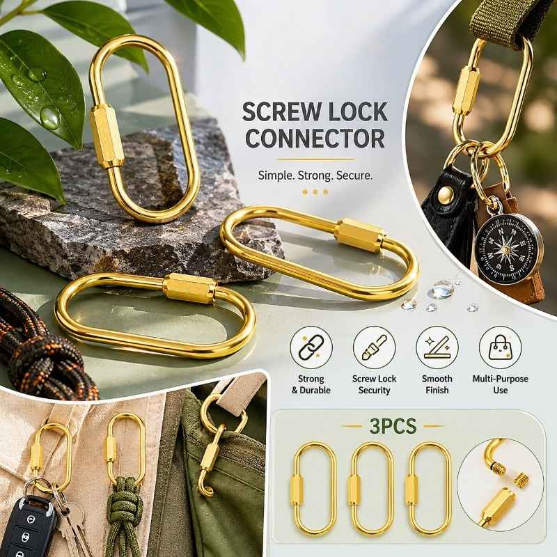 Pure Copper Oval Screw Lock Ke - Edc Car Carry ulasan dan harga