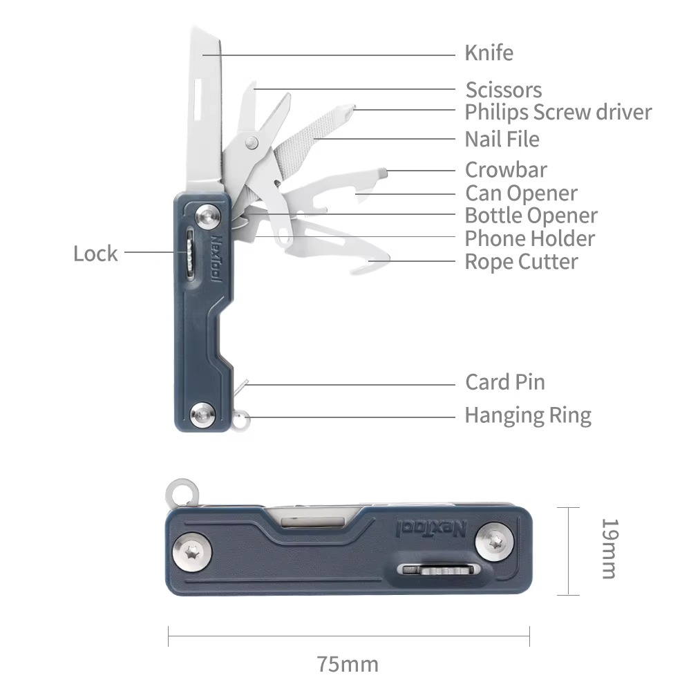 NexTool 10-in-1 Key Knife Mini - Edc Carry Card ulasan dan harga