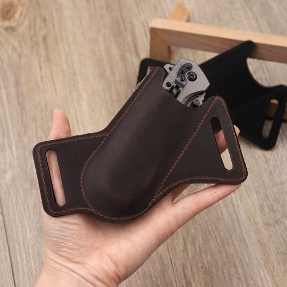 Outdoor EDC Tool Kit Molle Pou - Leather Edc. Carry Pouch ulasan dan harga