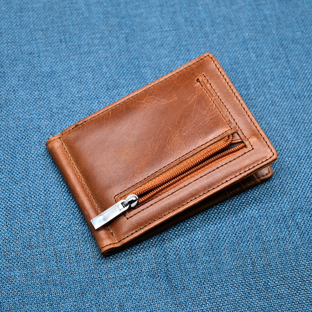 Genuine Leather Mens Wallet Mo - Money Clip Magnetic ulasan dan harga