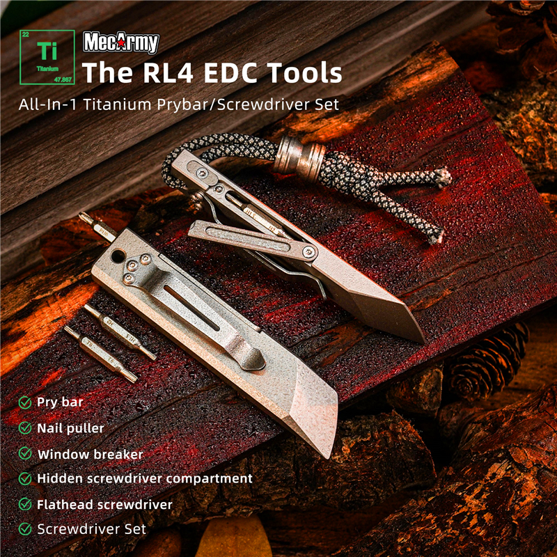 MecArmy RL4 EDC Pry Bar TC4 Ti - Multitool Credit Card ulasan dan harga