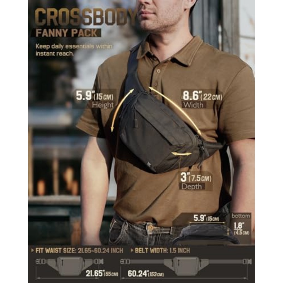 Tactical Concealed Carry Fanny - Edc Carry Fanny Pack ulasan dan harga