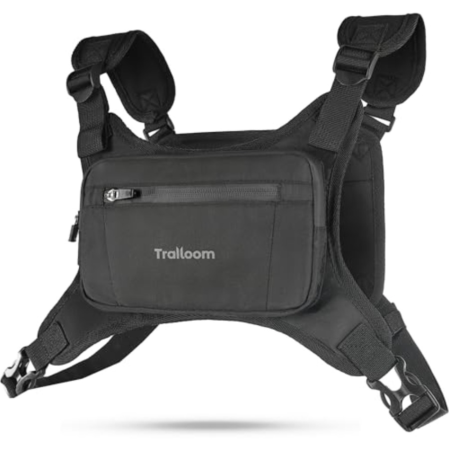 Running Chest Pack Reflective  - Leather Edc. Carry Pouch ulasan dan harga