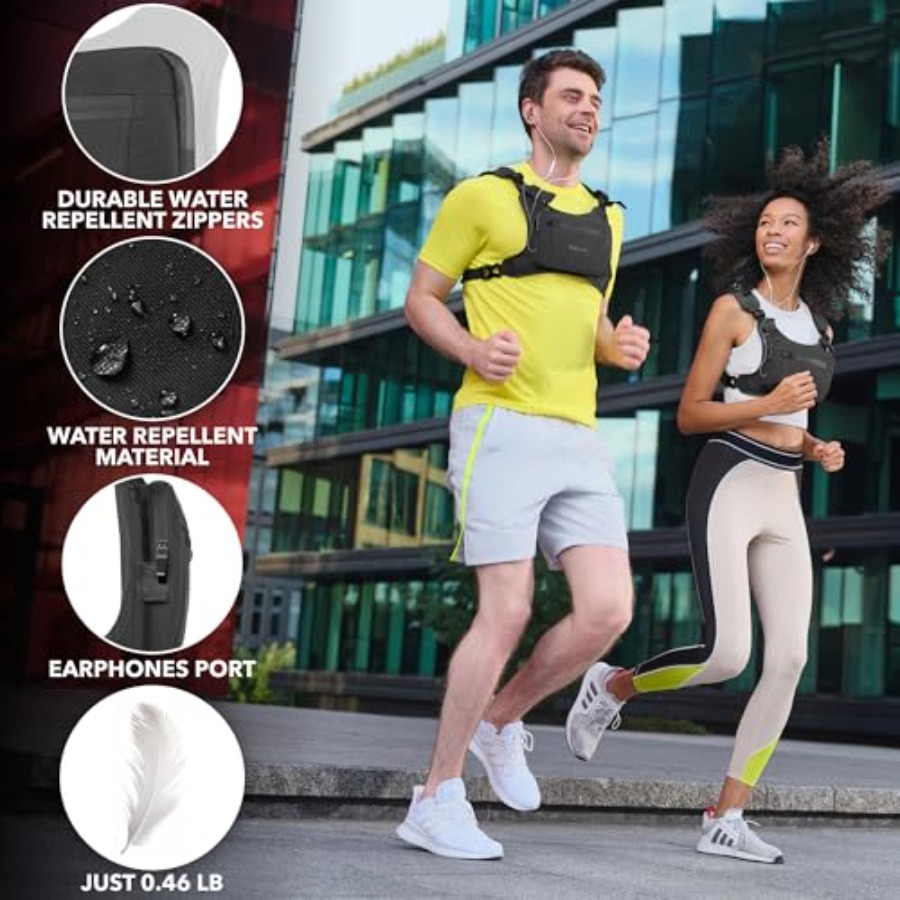 Running Chest Pack Reflective  - Leather Edc. Carry Pouch ulasan dan harga