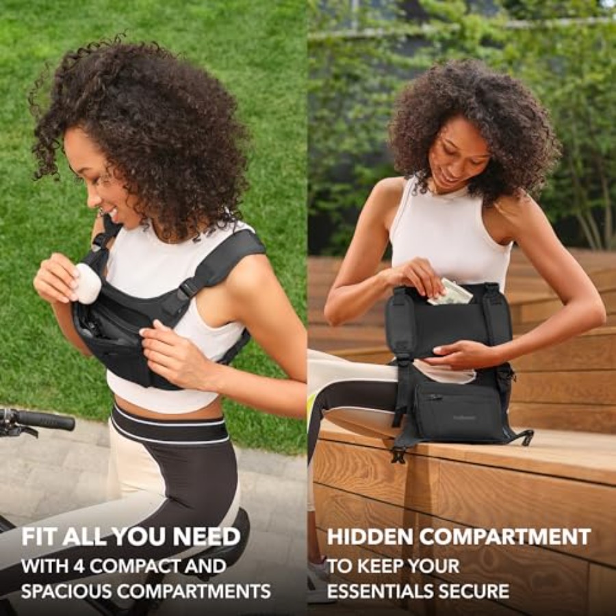 Running Chest Pack Reflective  - Leather Edc. Carry Pouch ulasan dan harga