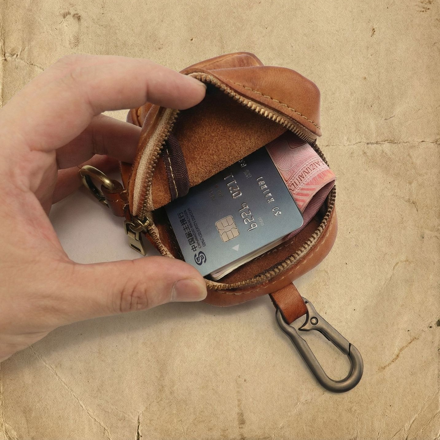 Rugged Vintage Leather Mini Cl - Leather Edc. Carry Pouch ulasan dan harga