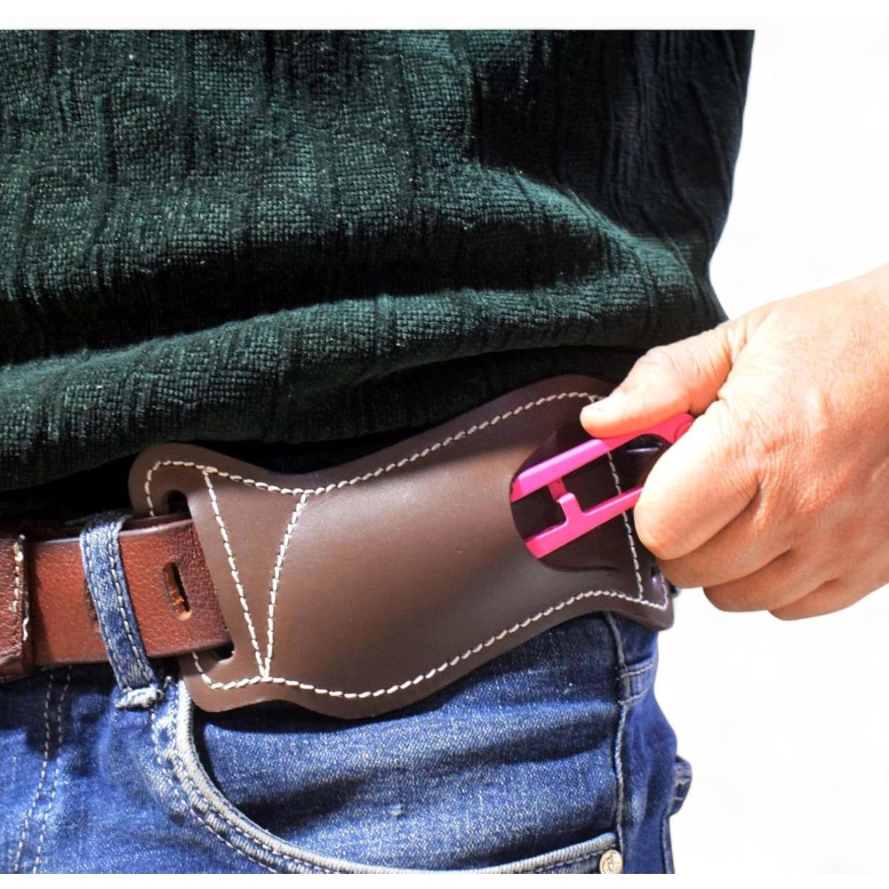 5 Inch Folding Knife Holster E - Leather Edc. Carry Pouch ulasan dan harga