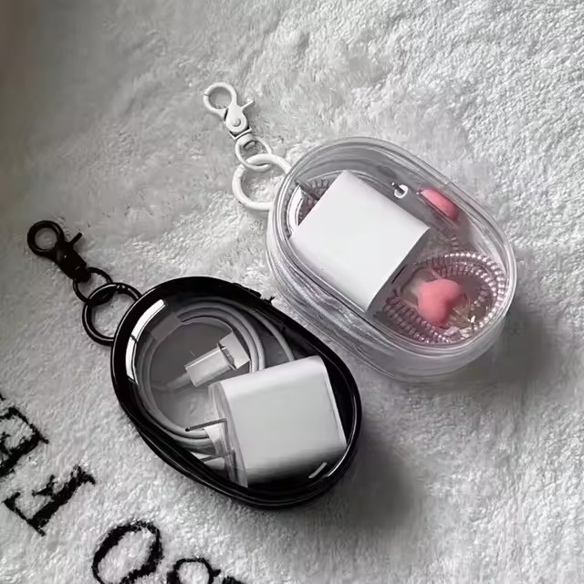 Portable Mini Clear Zipper Sto - Cable Winder Keychain ulasan dan harga