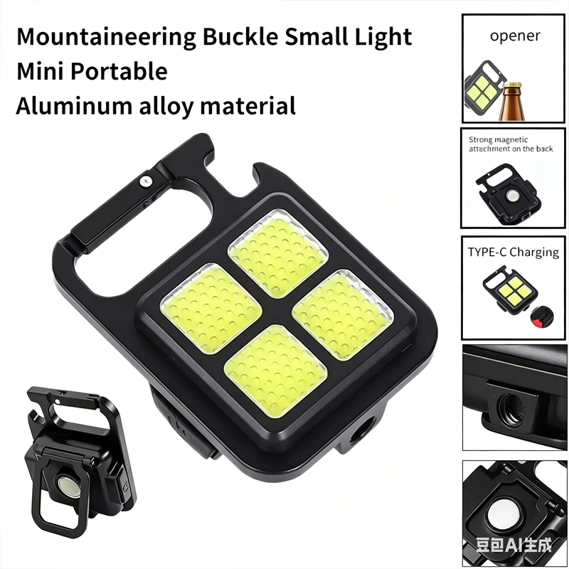 4 Lamp Beads Outdoor Strong Li - Keychain Flashlight ulasan dan harga