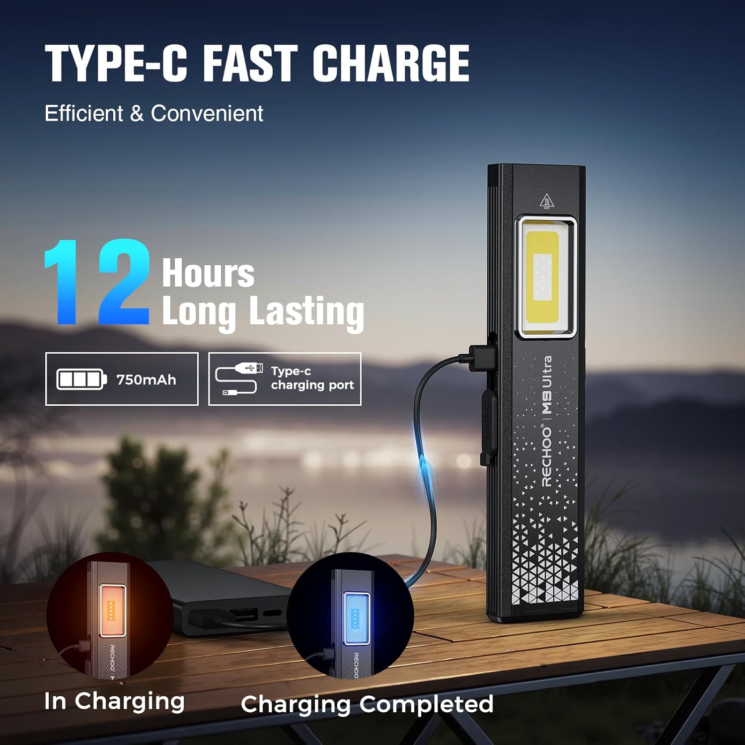 Flat EDC Flashlight Rechargeab - Edc Car Carry ulasan dan harga