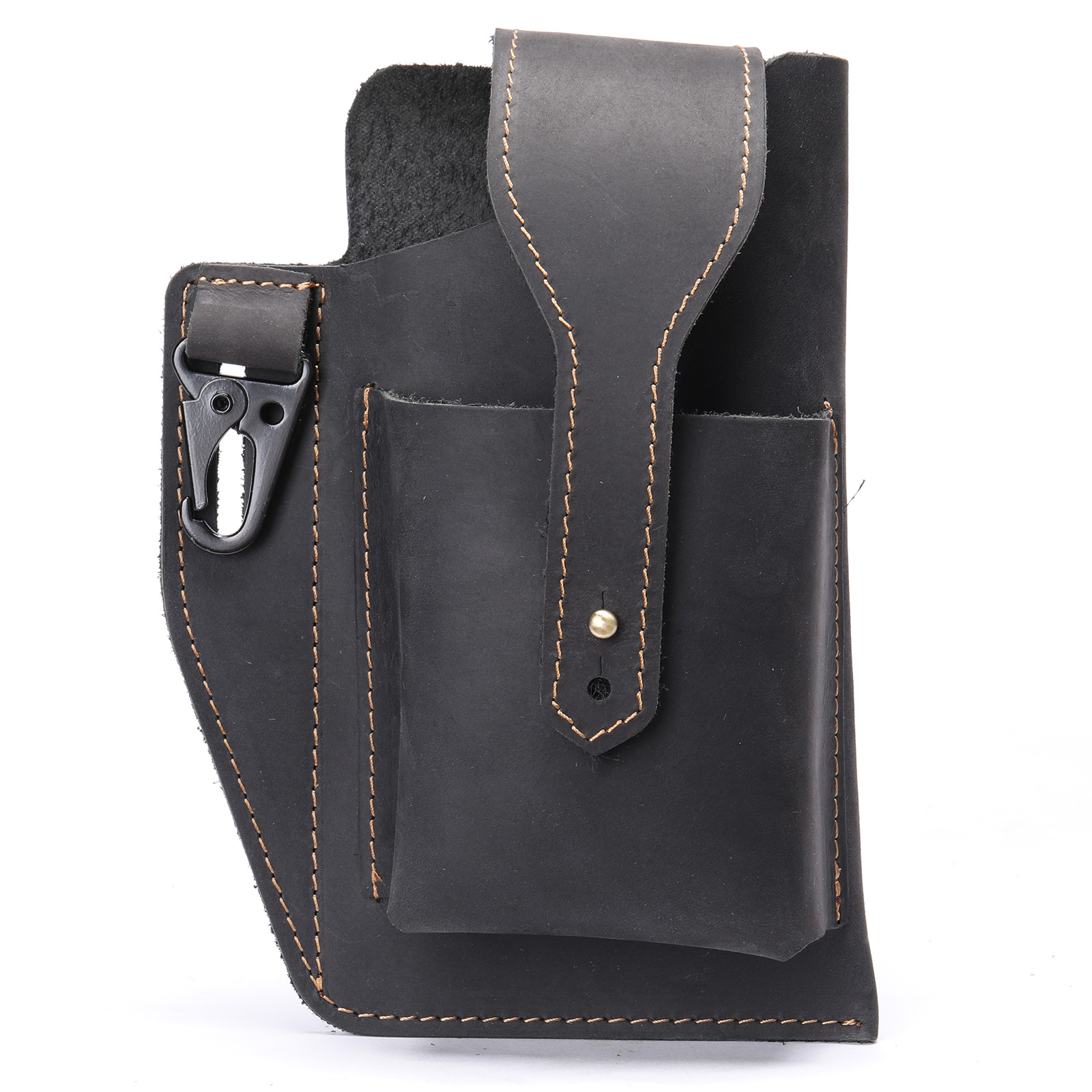 Crazy Horse Leather Phone Hols - Leather Edc. Carry Pouch ulasan dan harga