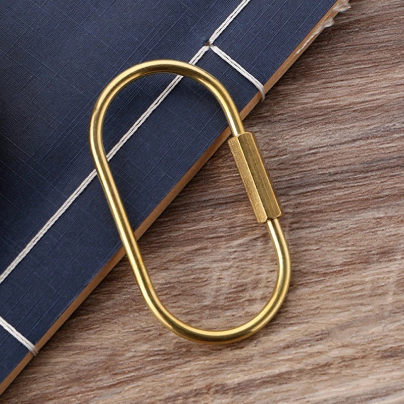 Pure Copper D-Ring Screw Key R - Edc Car Carry ulasan dan harga