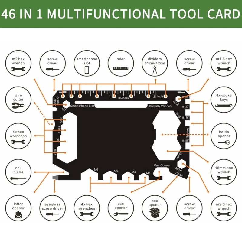 Multi Tool 46 in 1 Credit Card - Multitool Credit Card ulasan dan harga