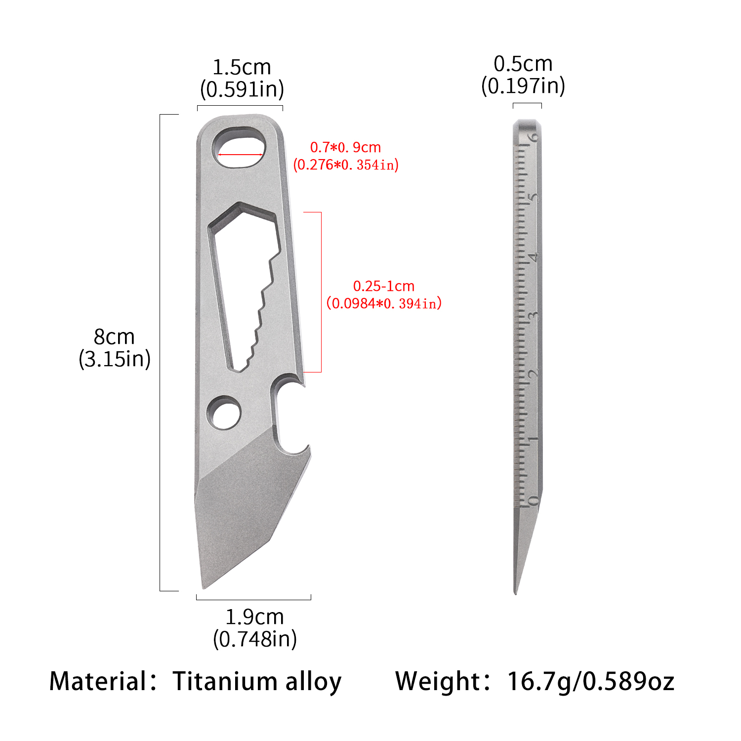 Multifunctional EDC pry bar, t - Titanium Pry Bar ulasan dan harga