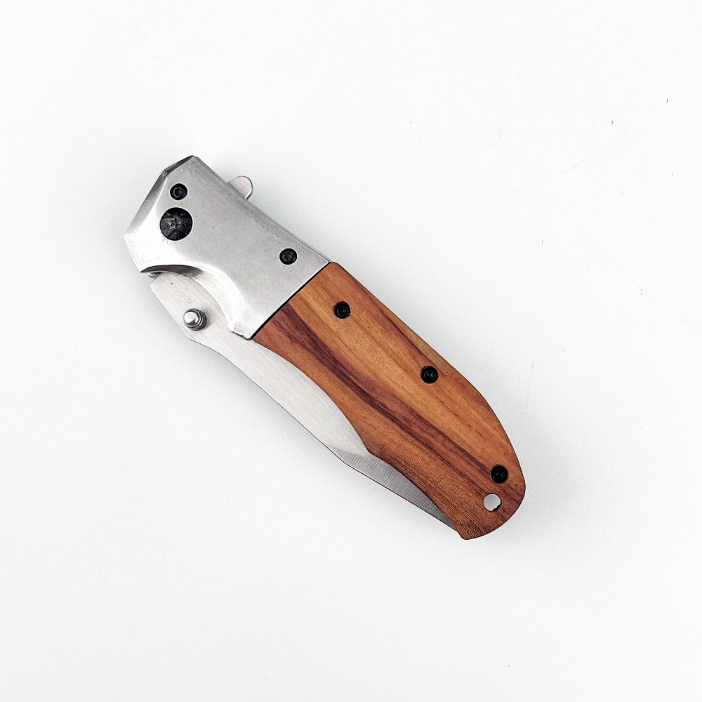 DA51 Portable Wooden Handle Fo - Edc Carry Pocket Knife ulasan dan harga