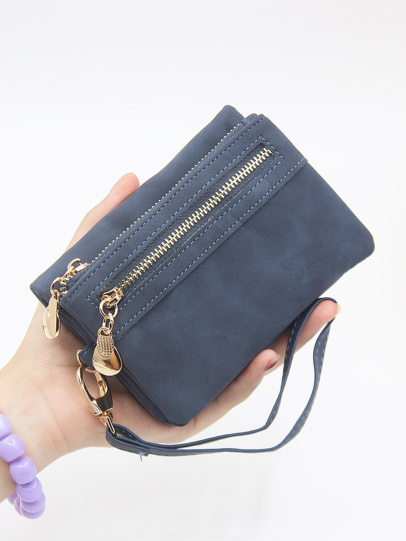 Retro double  fold PU leather  - Edc Carry Card ulasan dan harga
