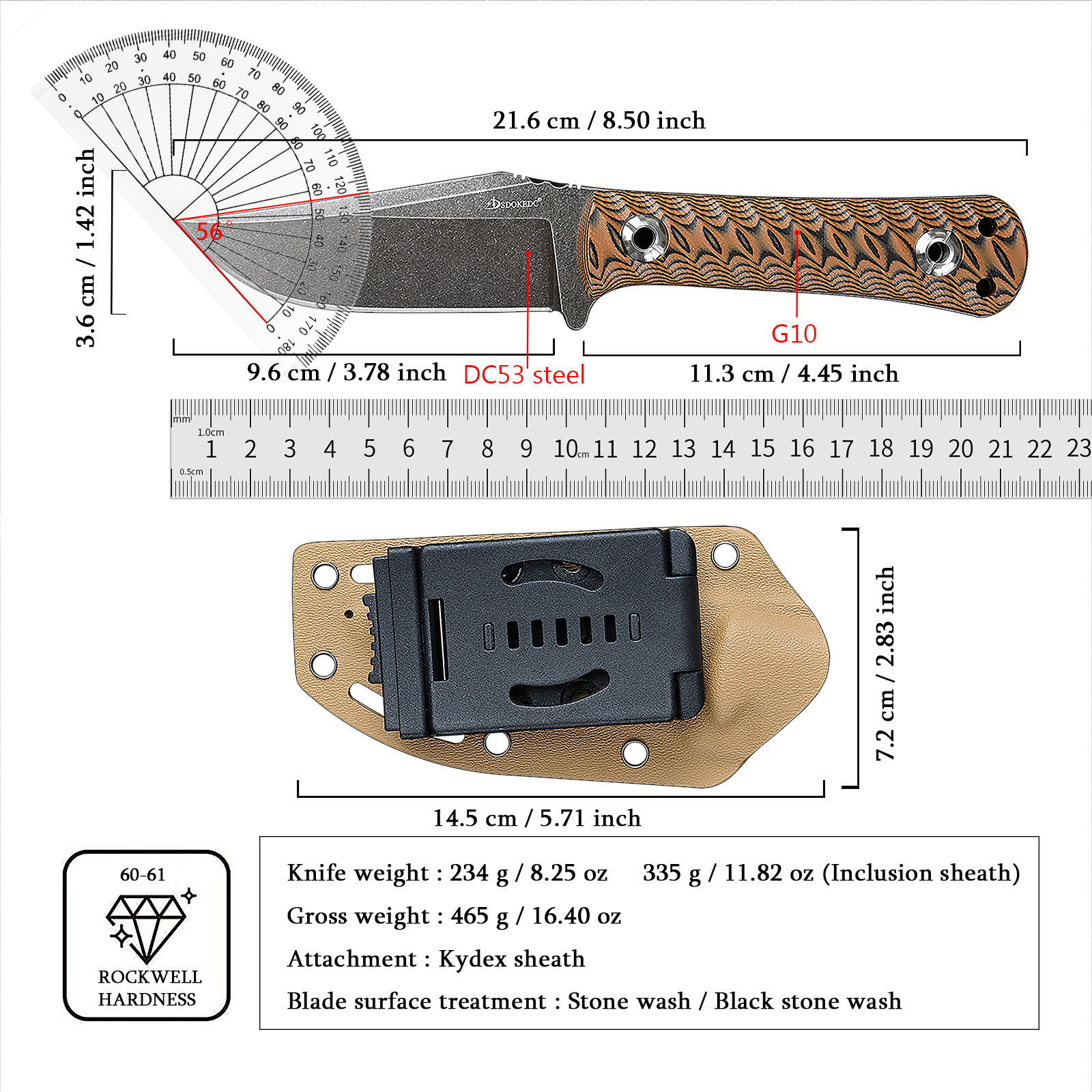 SDOKEDC Portable EDC Carry Cut - Edc Carry Fixed Blade ulasan dan harga